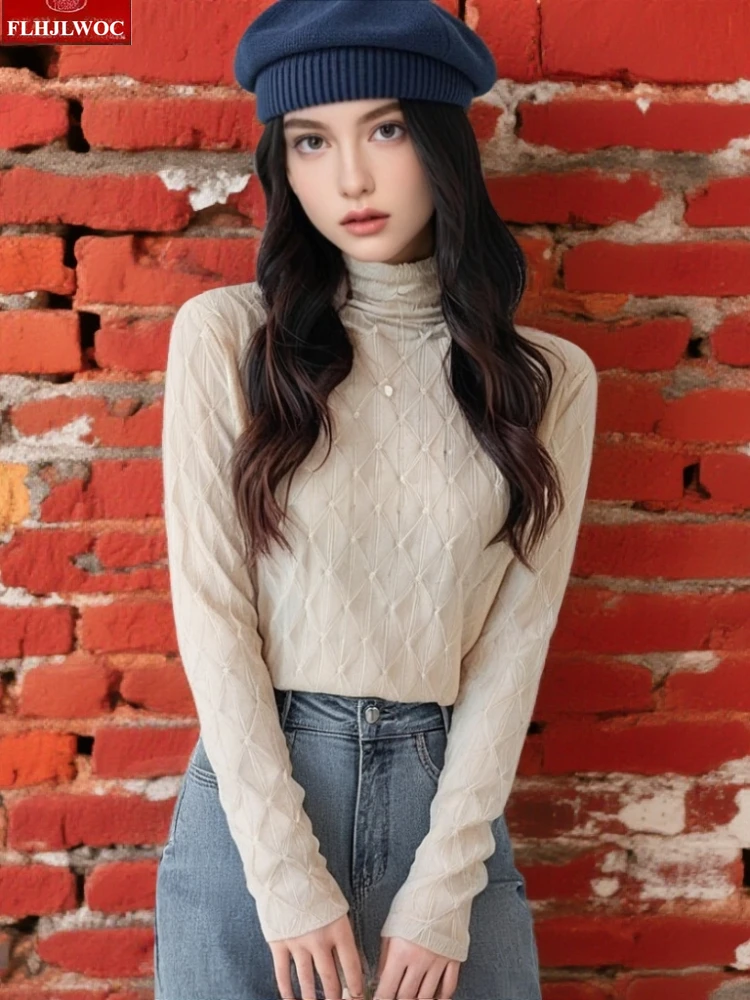 الشتاء الدافئة أساسيات قميص الياقة المدورة قمم البلوزات جديد أزياء المرأة الفرنسية تصميم شيك كوريا نمط كم طويل المخملية داخل أعلى