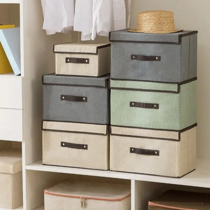 Fold Non Woven Fabric Home Storage Box Clothing Underwear: Sock Kid Toy Cosmetics Organizer