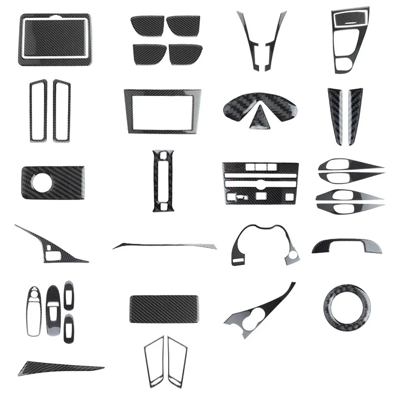 

Suitable for Infiniti Q50 and Q60 carbon fiber center console door bowl/A-column panel air outlet window stickers interior modif