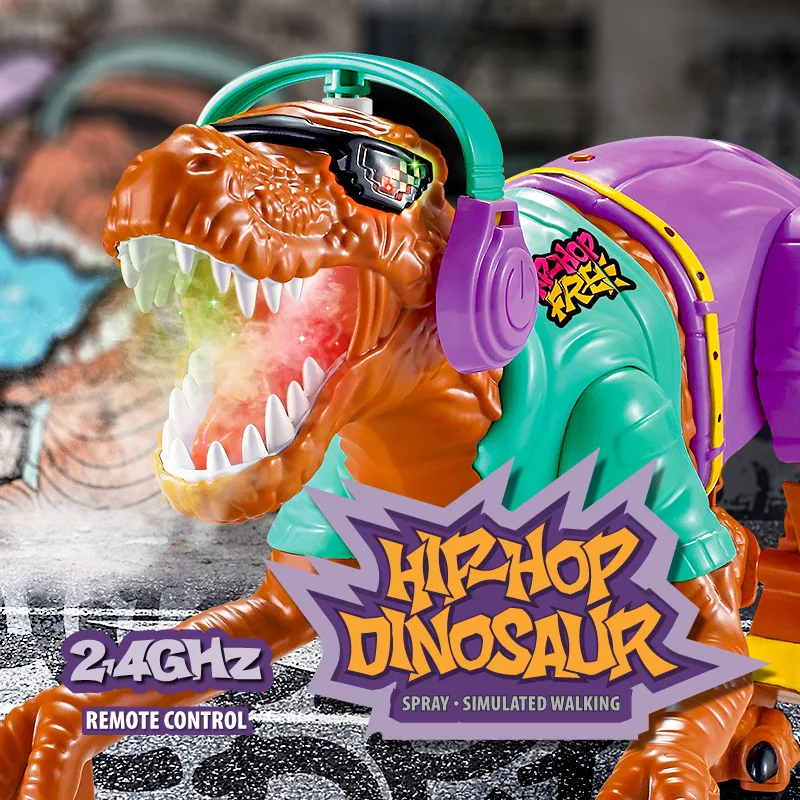 Spray Dinosaurussen Infrarood Tracking RC Dier Met Licht Geluid Robot Elektronisch Wandelen Kinderen RC speelgoed Cadeau Verjaardag Voor Jongens