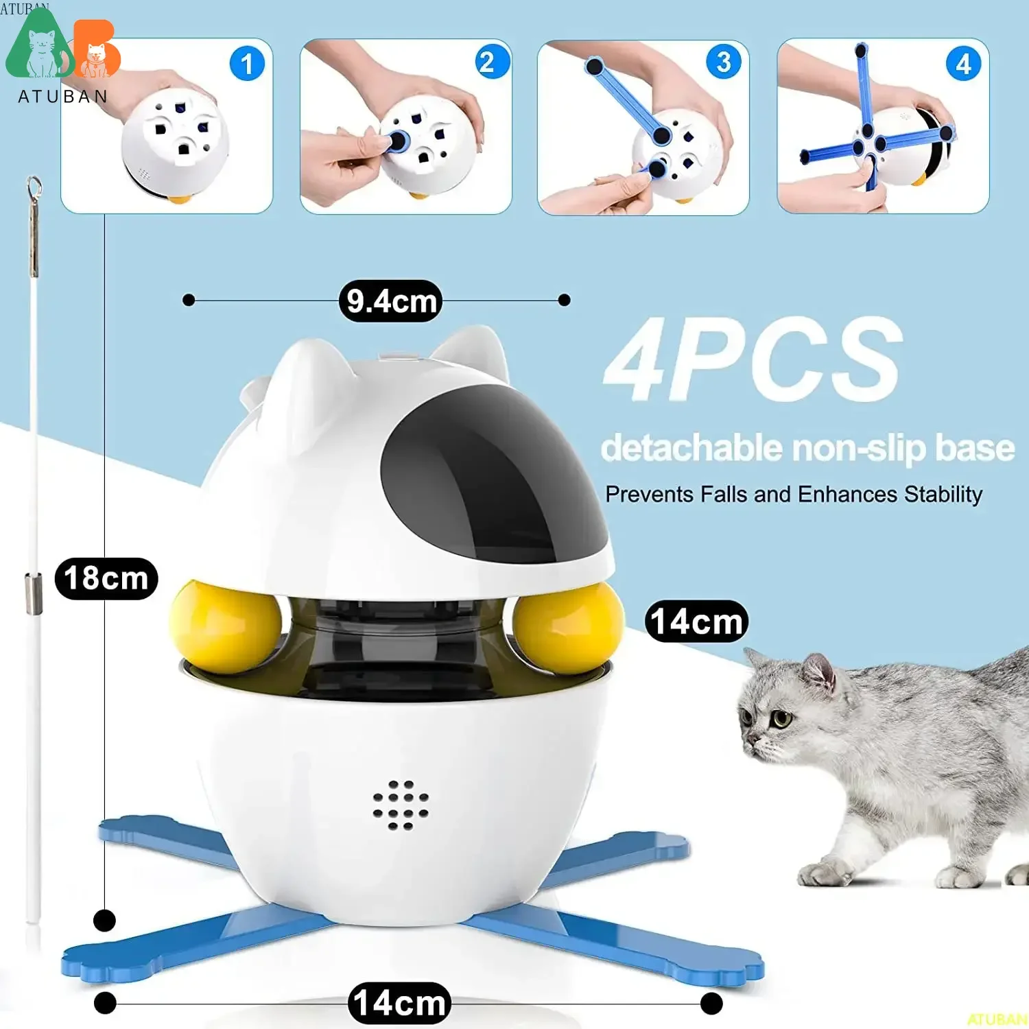 3-in-1 Interactive Cat Toy 6