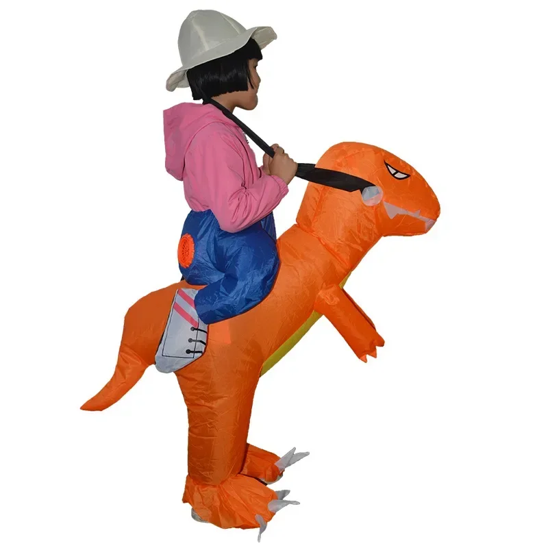 子供のための膨脹可能な緑の恐竜の衣装,プリムライド,コスプレ,ハロウィーン,カーニバル,パーティー,大人,動物の誕生日,コスプレ,120
