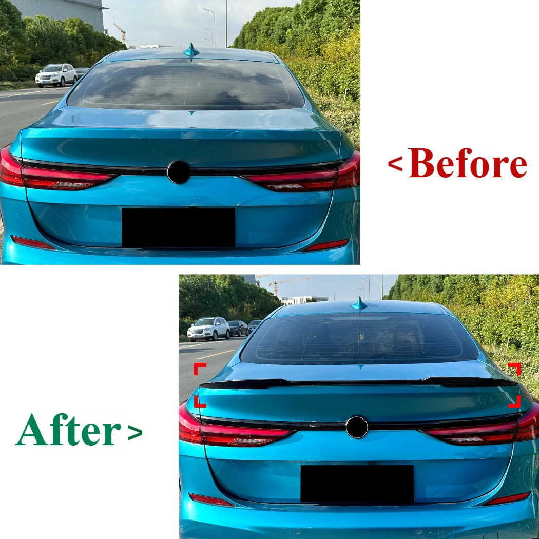 لسيارات Bmw 2 Series F44 2020 إلى UP M4 Style 4-Door Car الخلفي الجذع سبويلر الجناح الشفاه بوديكيت تعديل الضبط الخارجي #3