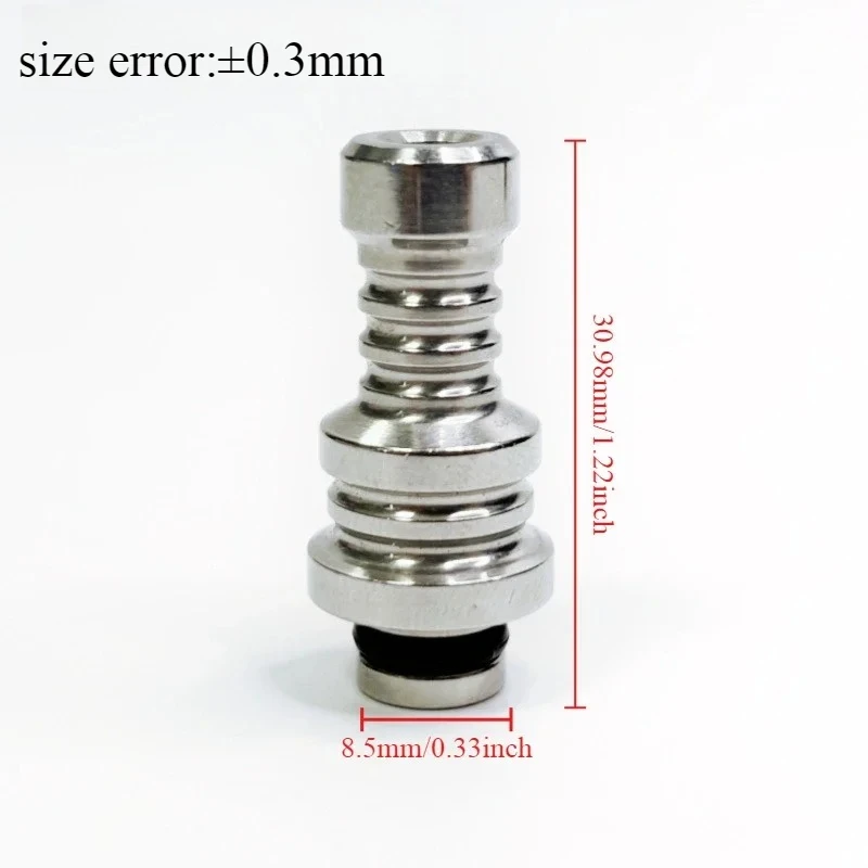 قطعة واحدة من قطعة الفولاذ المقاوم للصدأ 510 مع ملحق مفصل من القش على شكل خطوة لولبية #3