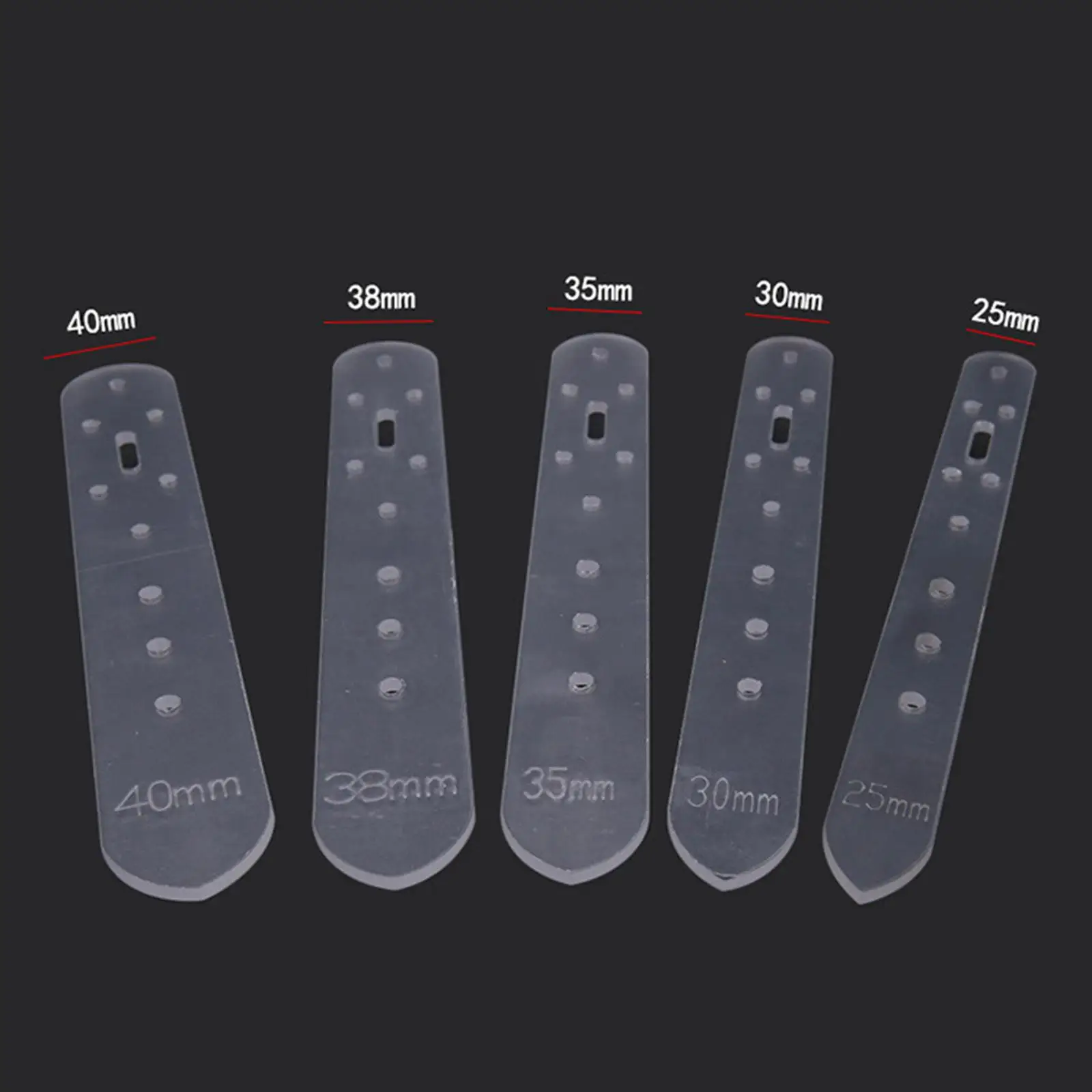 5 Pieces Leather Belt Hole Punching Templates Patterns Acrylic DIY Tool Set