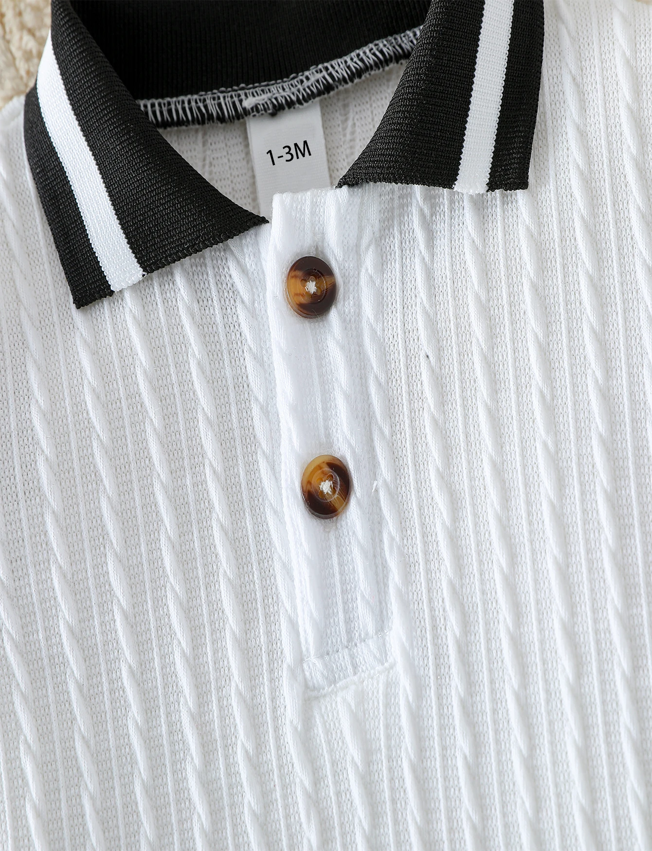 Baby Boys Spring/Summer Short Sleeve Lapel Solid Color For Newborn 1-24M Streetwear Casual Jumpsuit