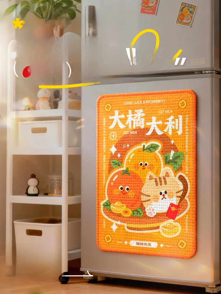 

Мистер Новый год, джутовая доска для царапин, привлекательность богатства, настенная паста, защита дивана, нескользящая подставка для царапин