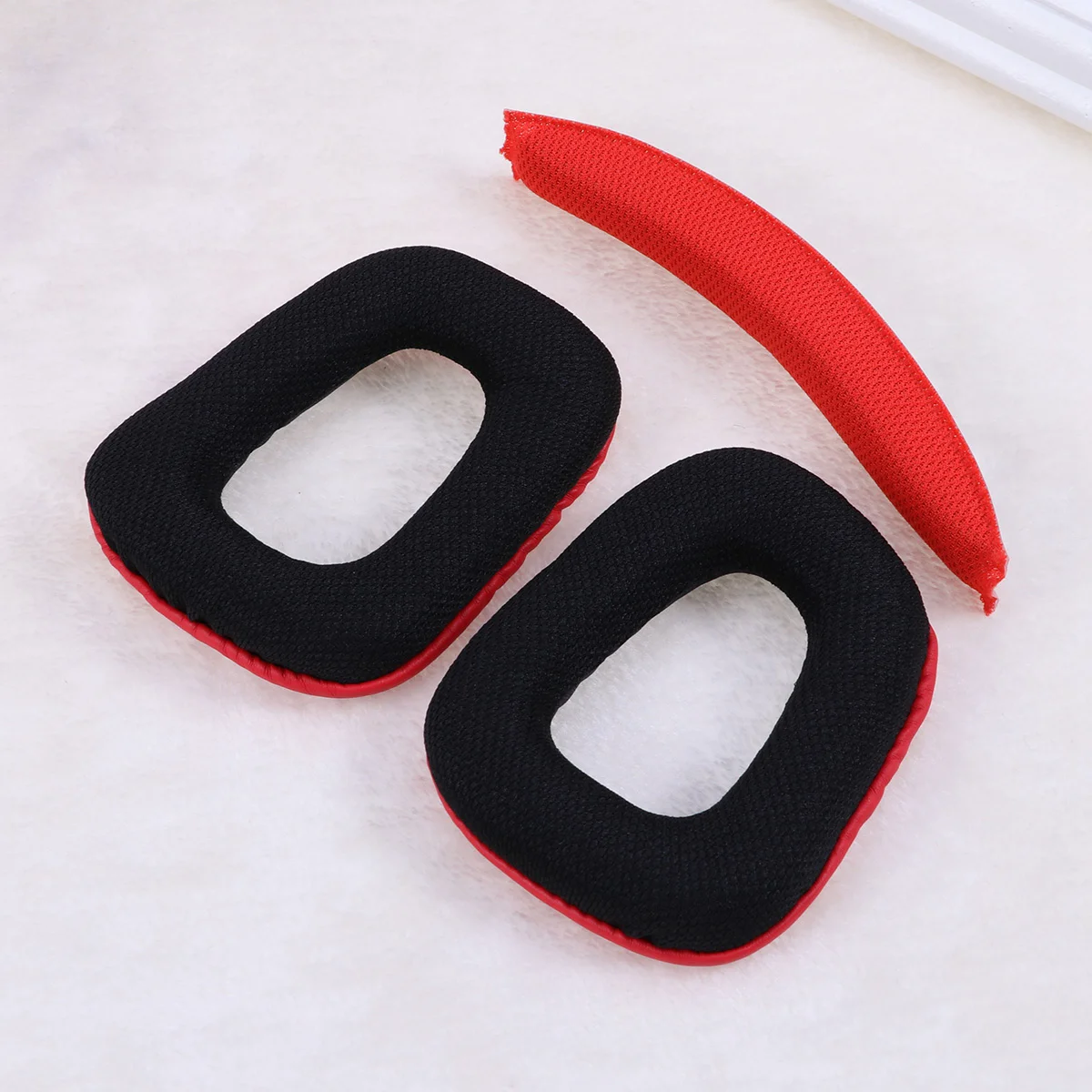 

Pair of Replacement Ear Pads Ear Cushions with Head Beam Cushion for G430 G930 Headphones (Red+Black)