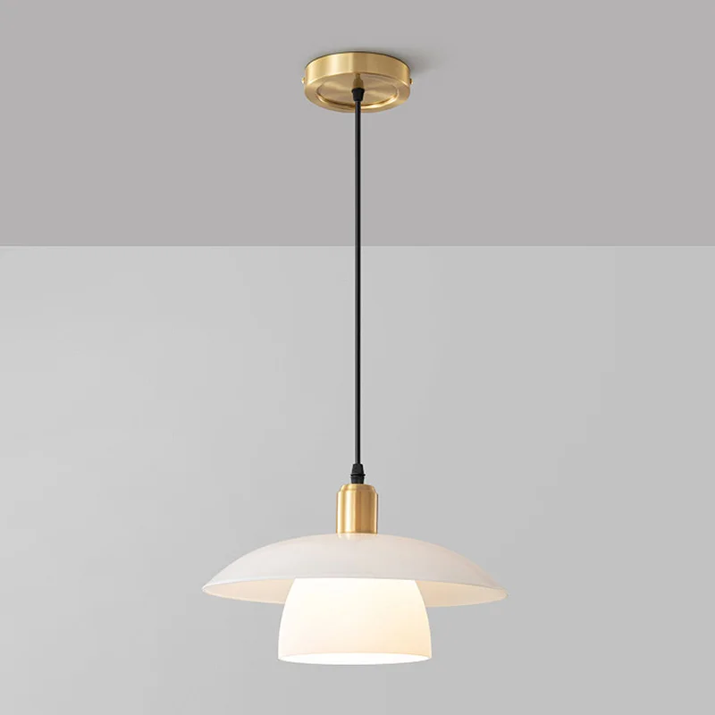 2026 Postmodern Bedroom Bedside Copper Small Chandelier Nordic Restaurant Three-Head Bar Personality Aisle Light Hanging Lamps