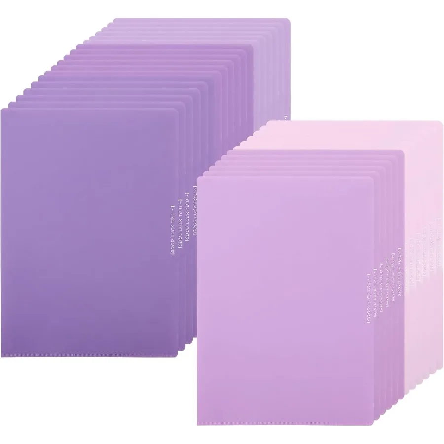 

Папки с горшками, 30 папок для горшков, пластиковые рукава, папка 8,6 x 12 дюймов для школы, офиса, дома, фиолетового цвета