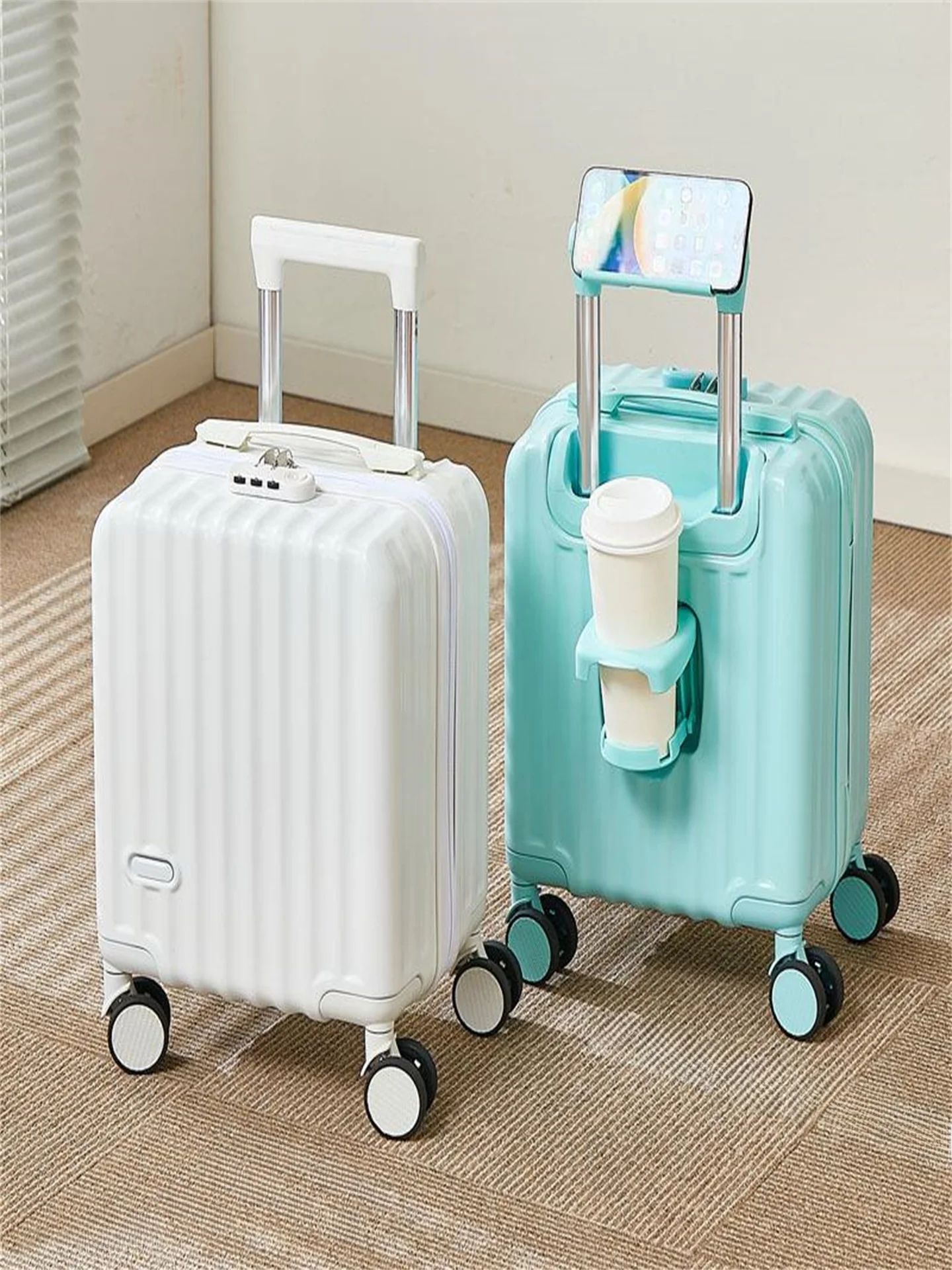 children's-luggage-carry-on-suitcase-14-inch-hard-wheels-universal-travel-bag-fashionable-nylon-inner-zipper-closure
