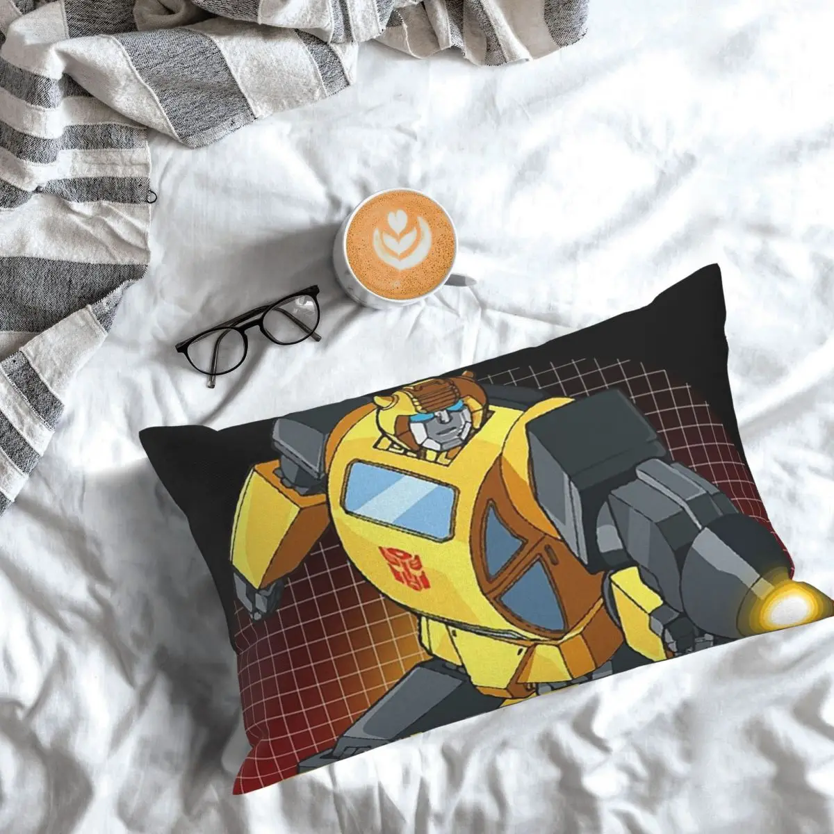 Bumblebee Autobot Transformer G1 Rectangle Pillowcase Cushion Cover Decor Bedroom Bed Home Comfort Throw Pillow