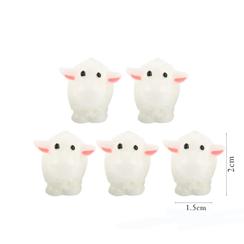 10Pcs/Set Cute Mini Animals Hedgehog Sheep Chicken Fairy Garden Figurines Miniatures Home Micro Landshaep Accessories Supply