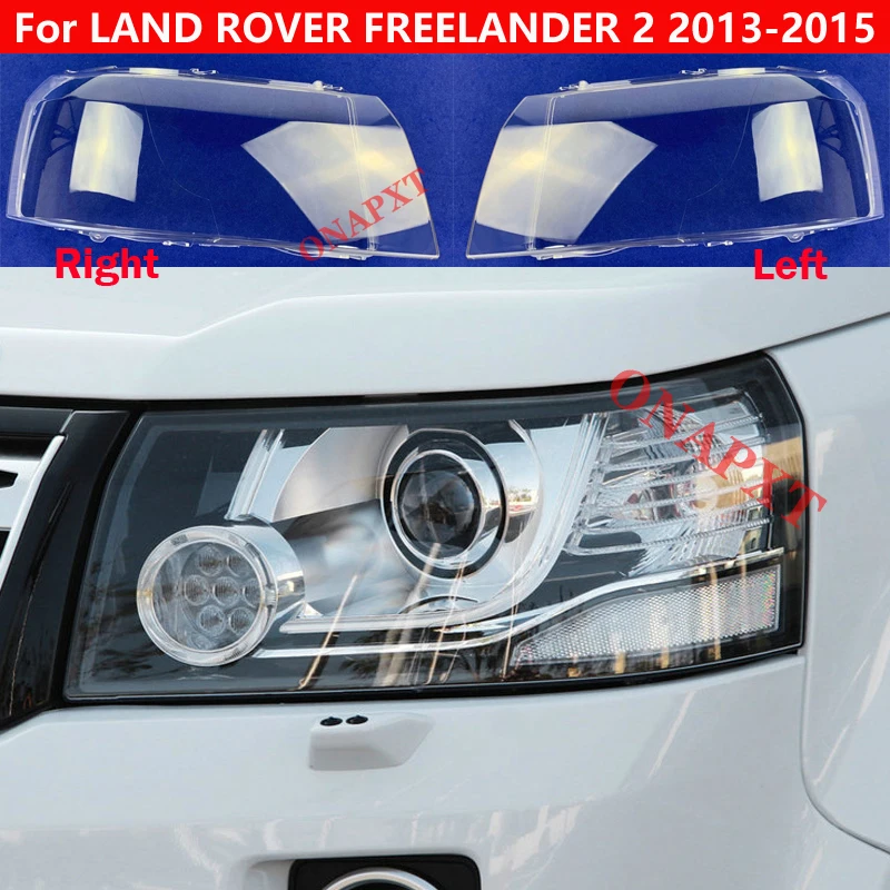 Auto Light Caps For LAND ROVER FREELANDER 2   2013-2015 Transparent Lampshade Lamp Shade Front Headlight Cover Glass Lens Shell