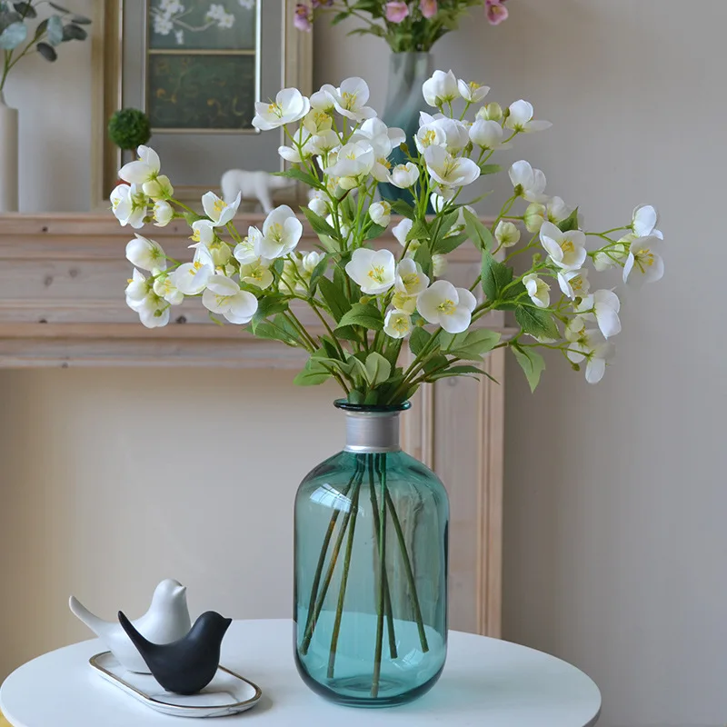 Artificial Flower Hellebore Branches Silk Winter Roses Fake Plants Home Garden Decoration Party Festival Ornament Photo Props