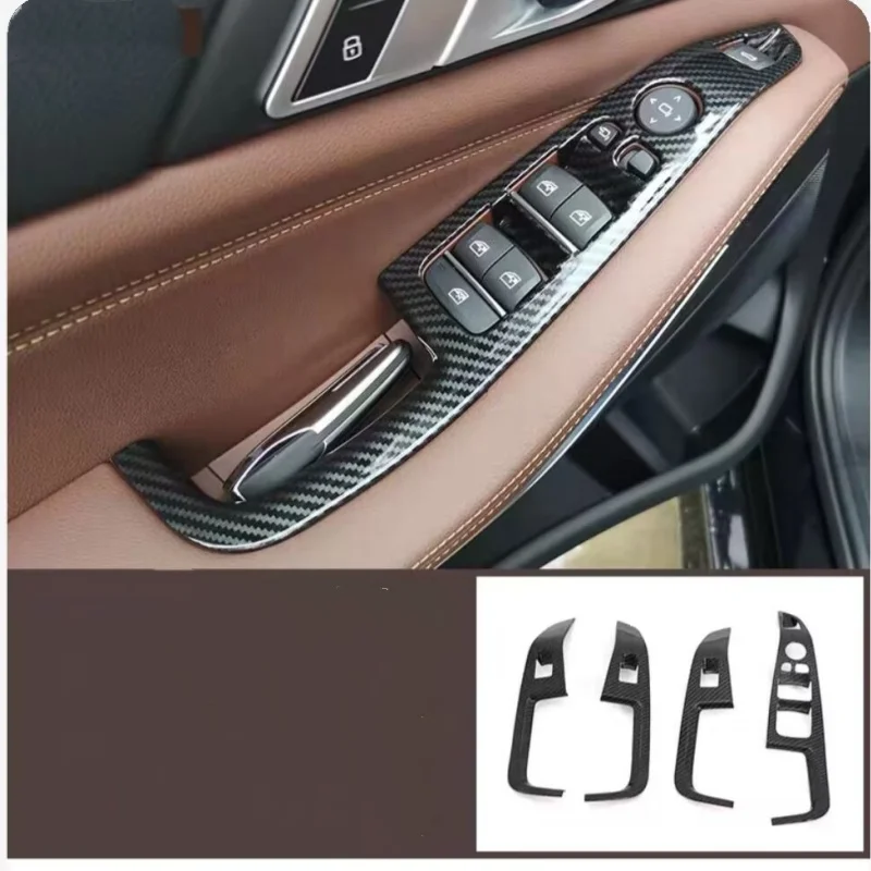 

For BMW X5 2019-2021ABS carbon fiber automobile interior door handle bowl panel cover/interior armrest decoration