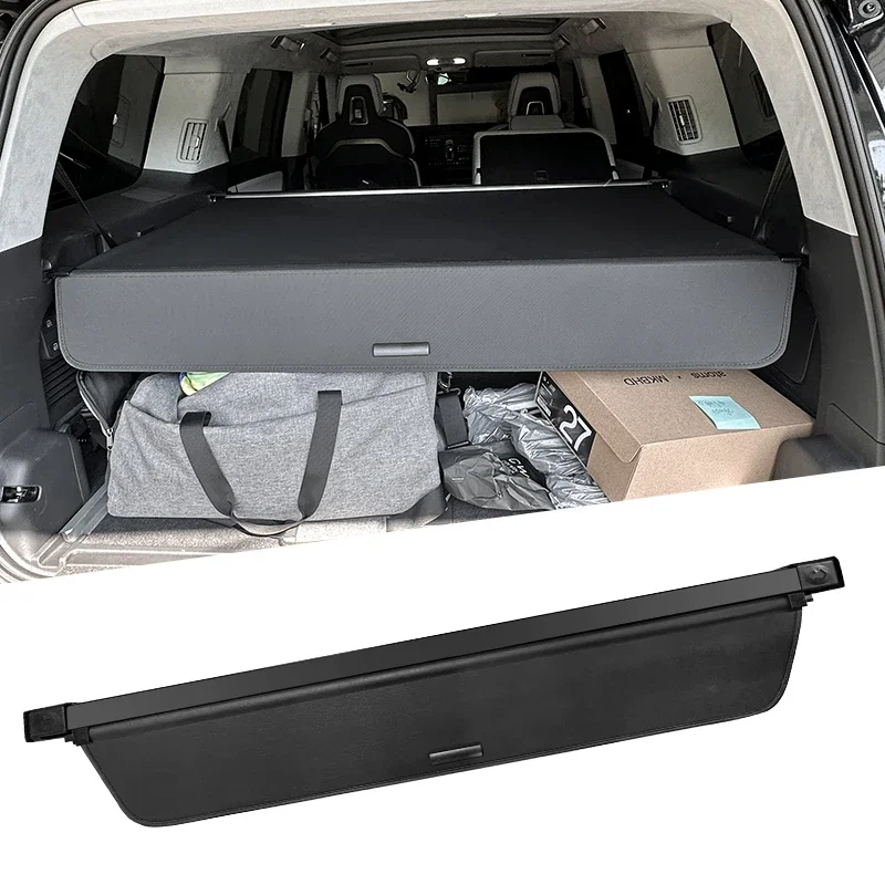 

For Rivian R1S Rear Trunk Cargo Cover Storage Retractable Anti-peeping Luggage Security Partition Car Accessories