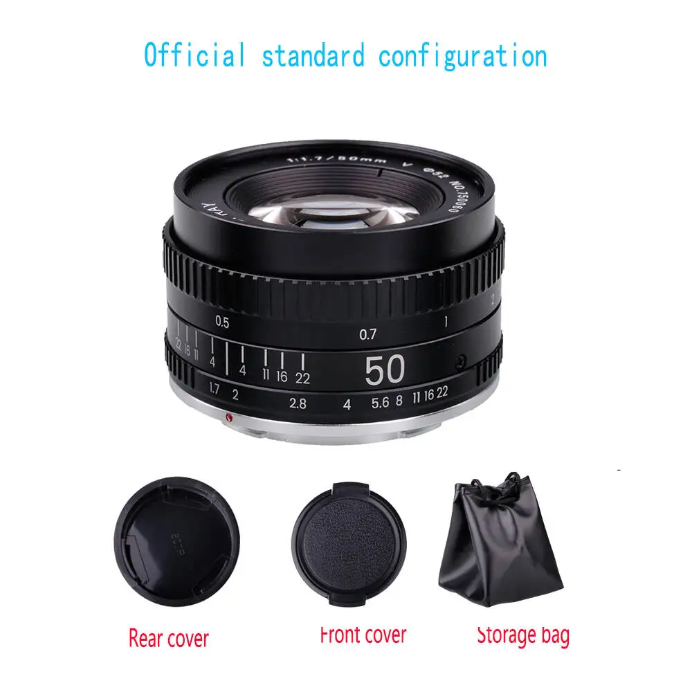 Metall RISESPRAY 50MM F1.7 Generation V Große Blende Manuelle Fokus Prime Vollformat Kamera Objektiv Für CANON EOS EF NIKON AI F – Detail 2
