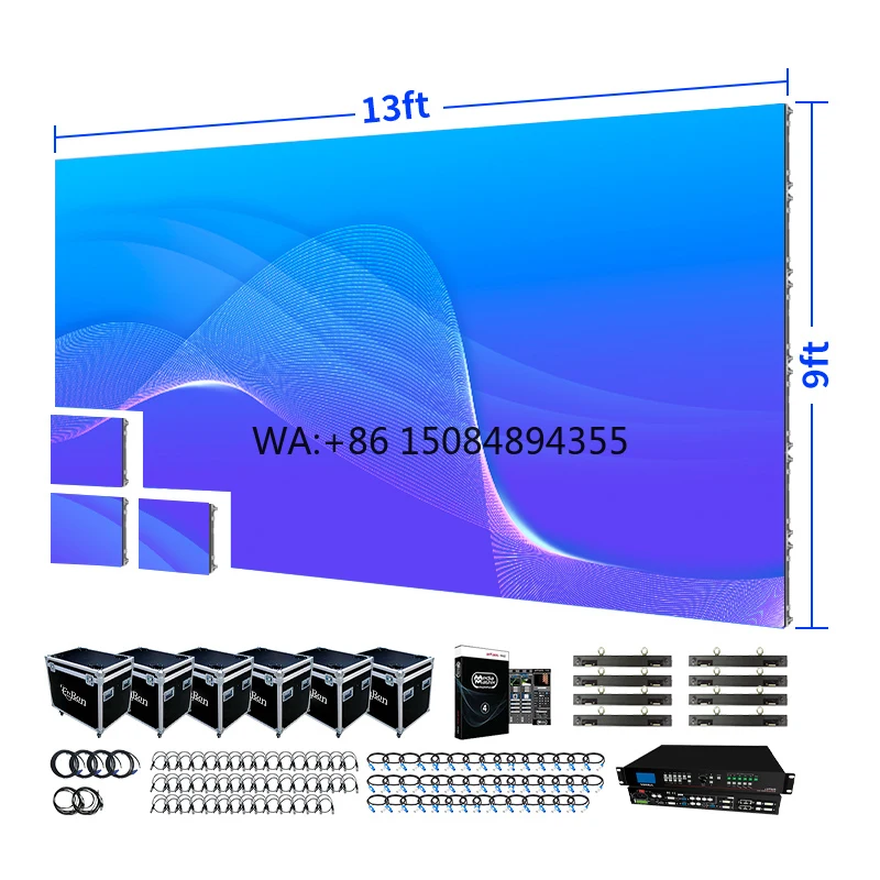 

4m X 3m Turnkey Complete System P2 P3 P2.6 P2.98 P3.91 LED Display 500mmx500mm LED Panel Backdrop Indoor Outdoor LED Screen