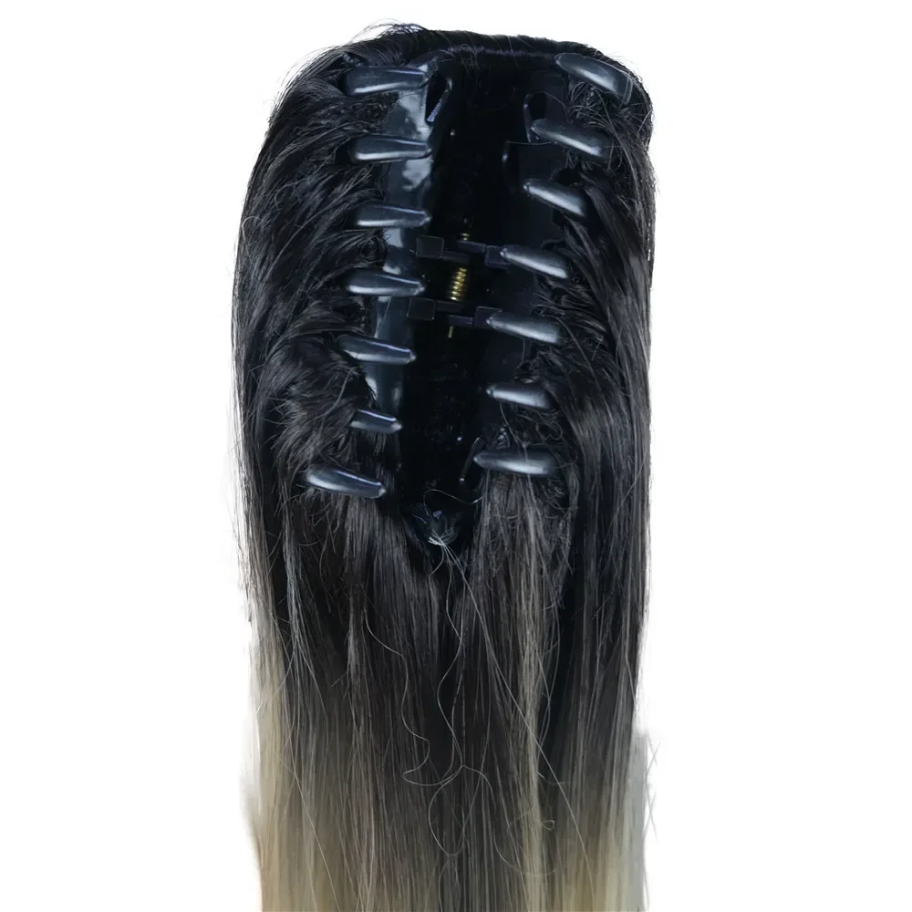 StrongBeauty Claw Clip Ponytail Long straight Hairpiece Synthetic Hair Extension