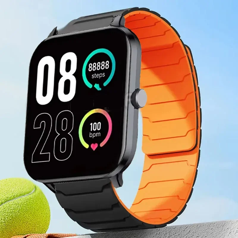 22MM magnetisches Silikonarmband für QCY GTS SmartWatch Band Sportarmband Correa für QCY GTC GTS Ersatzarmband Zubehör