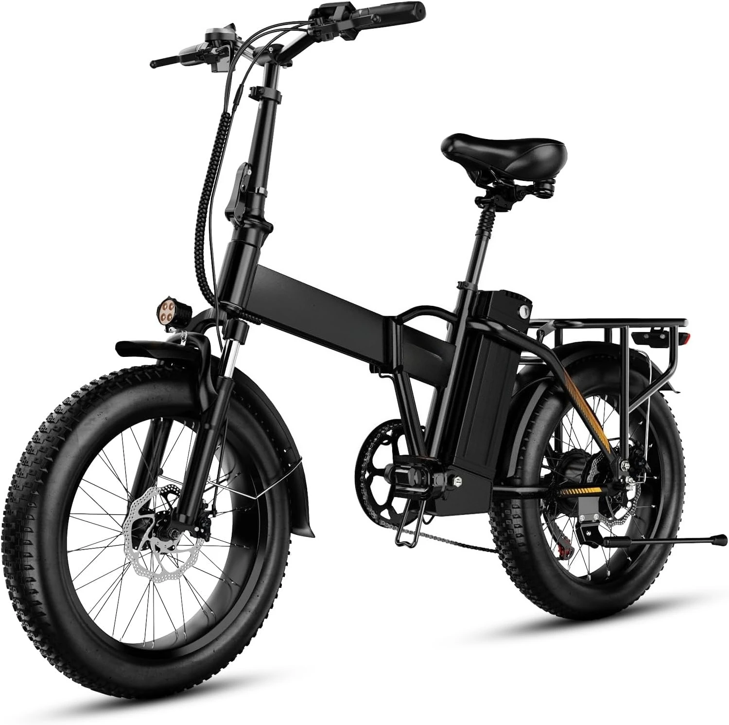 

1000W Folding Electric Bike, 48V 20AH Large Removable Battery E Bike, 30+MPH, 80 Miles Max Range,20" Fat Tire Ebikes for Adults