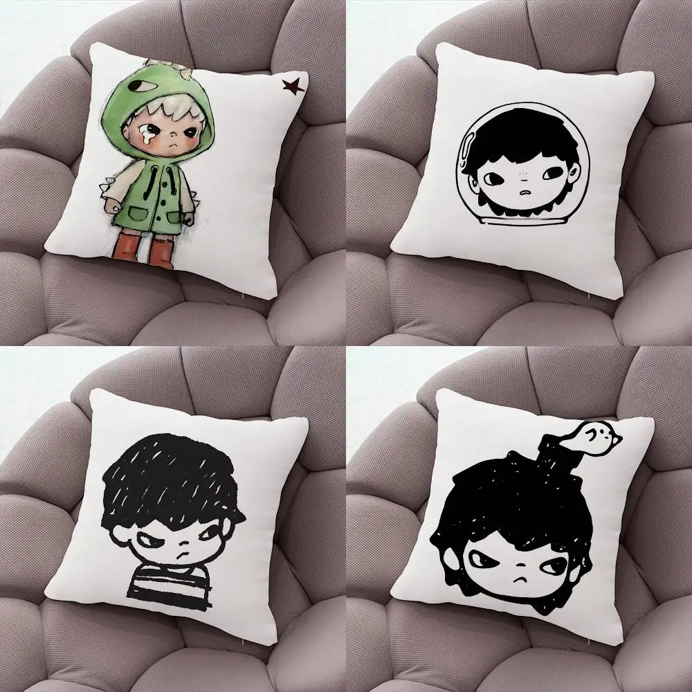 

Cute H-Hiron-o-ES Pillow Case Plush Fabric Soft Double-Sided Printed Sofa Warm Winter Home Gift Cushion Cover