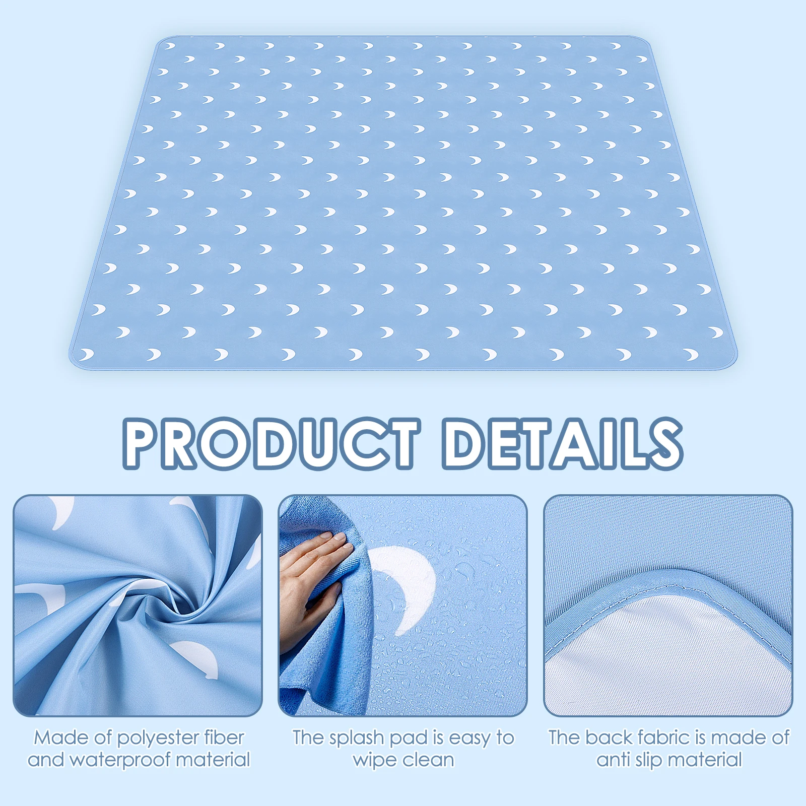 Baby Play Mat 51 Inch Waterpro - đánh giá và giá Highchair Splash Mat