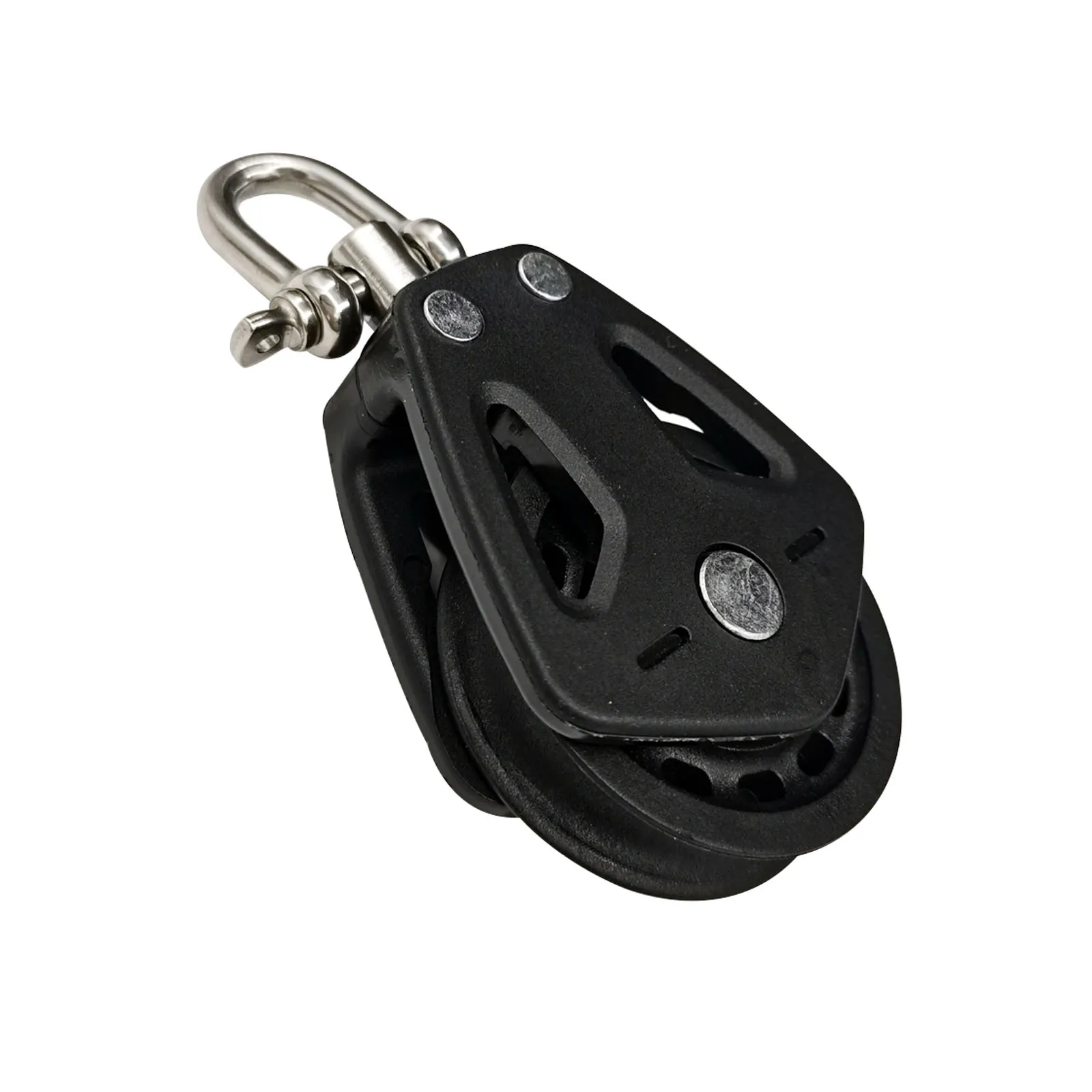 STLF Hot Sale Factory New Style Boat Kayak Black Nylon Rope Pulley Smooth Slide Marine Hardware Boat Accessories