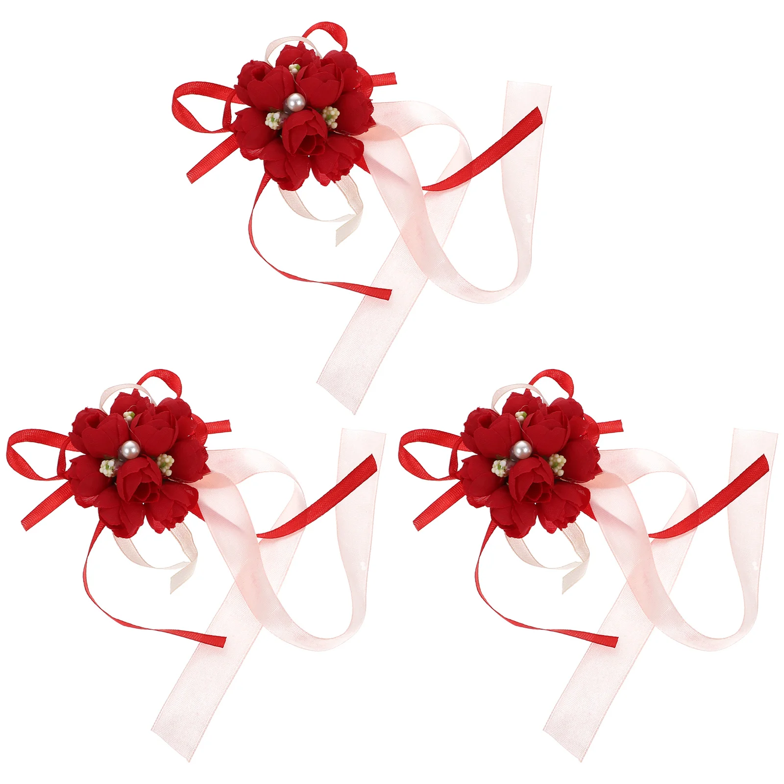 

3 Pcs Wedding Decorations Dance Hand Flowers Bridal Accessories Wristband Little Girl Bracelet