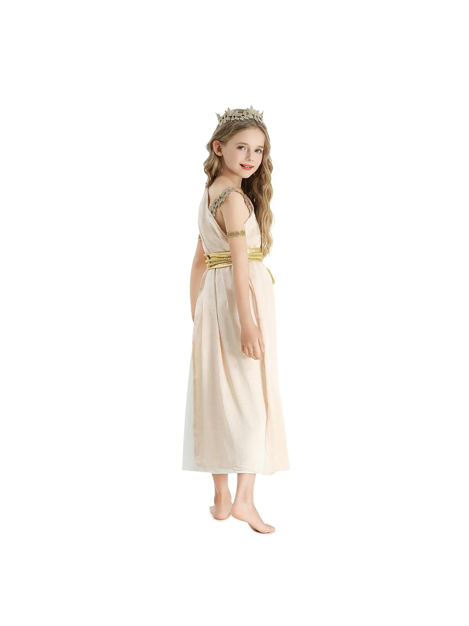 loween Costume per bambini Atena Performance Outfit Medievale Dr Antica Regina Ele Design Cinese Sle Costume di scena