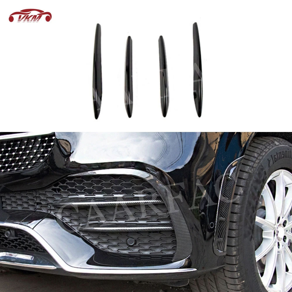 Fibra de carbono/ABS parachoques delantero lámpara antiniebla moldura de rejilla embellecedora para Mercedes Benz GLE clase W167 GLE350 GLE450 GLE53 AMG Sport SUV 2020