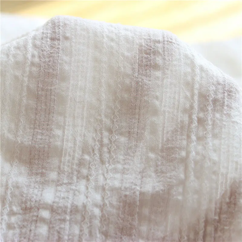 150x50cm All cotton white fabric hollowed out pure cotton jacquard fabric casual women's shirt fabric skirt fabric view 2
