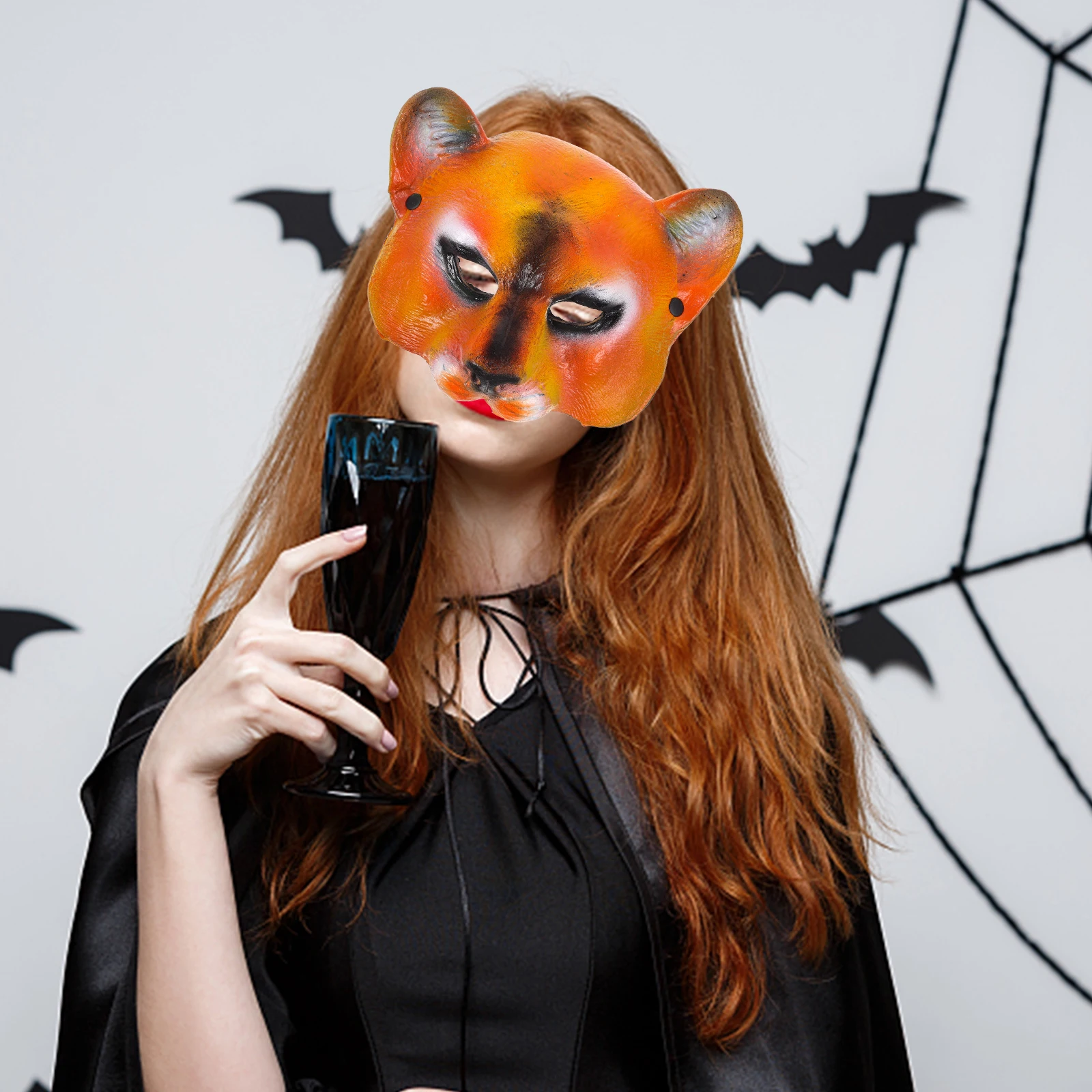 Topeng Singa untuk Dewasa Pesta Topeng Kostum Halloween Topeng Hewan Lucu Menakutkan Topeng Singa Dekoratif Bahan Aman Penggunaan Praktis