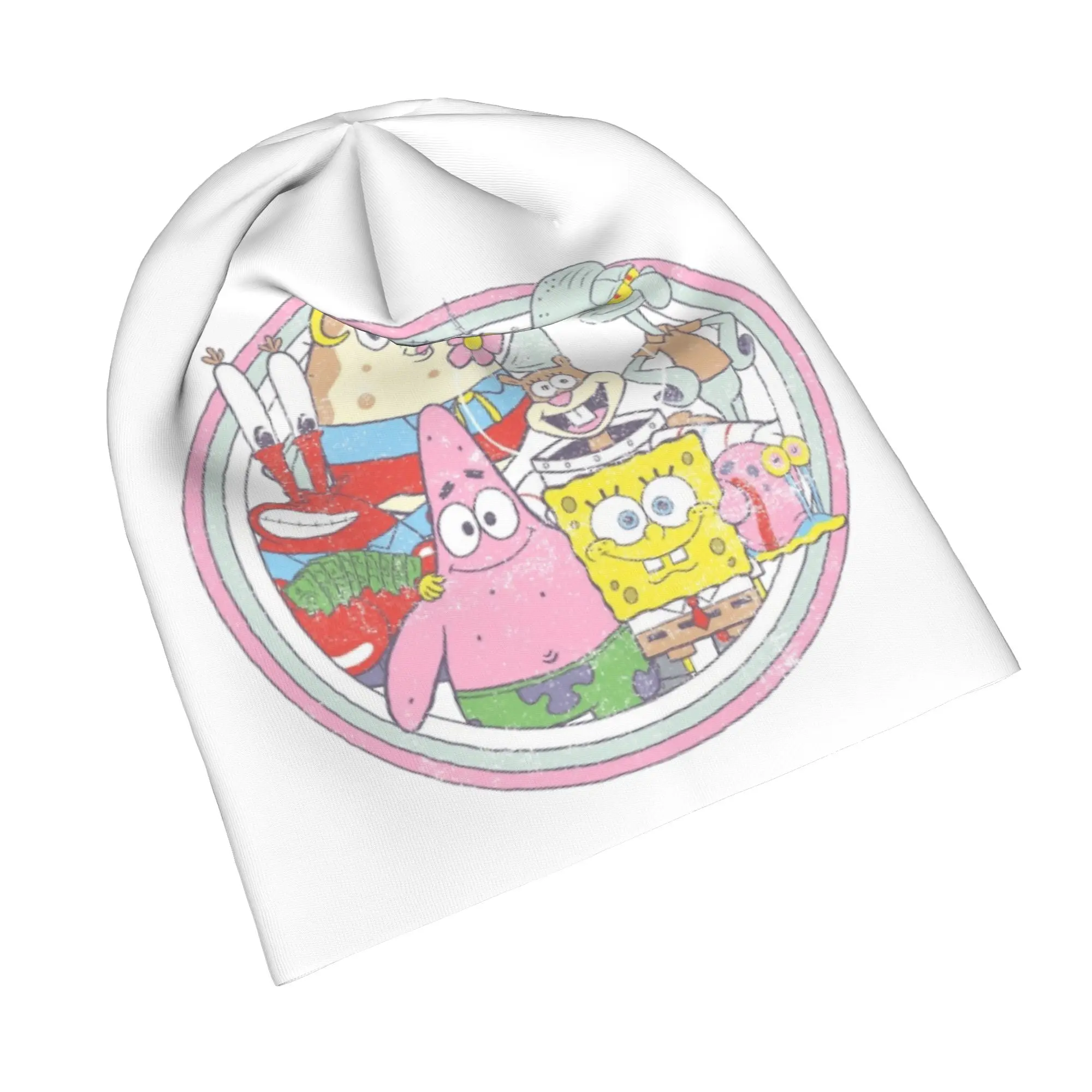 Spongebobed Caps  Hip Hop Unisex Outdoor Skullies Beanies Hats Spring Warm Multifunction Bonnet Knitting Hats