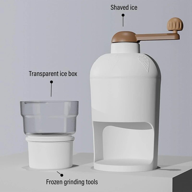 Ręczna kruszarka do lodu obrotowa kruszarka do lodu golona kostkarka do lodu gospodarstwa domowego przenośna maszyna do lodu korba ręczna siekacz do lodu prześwit trwały