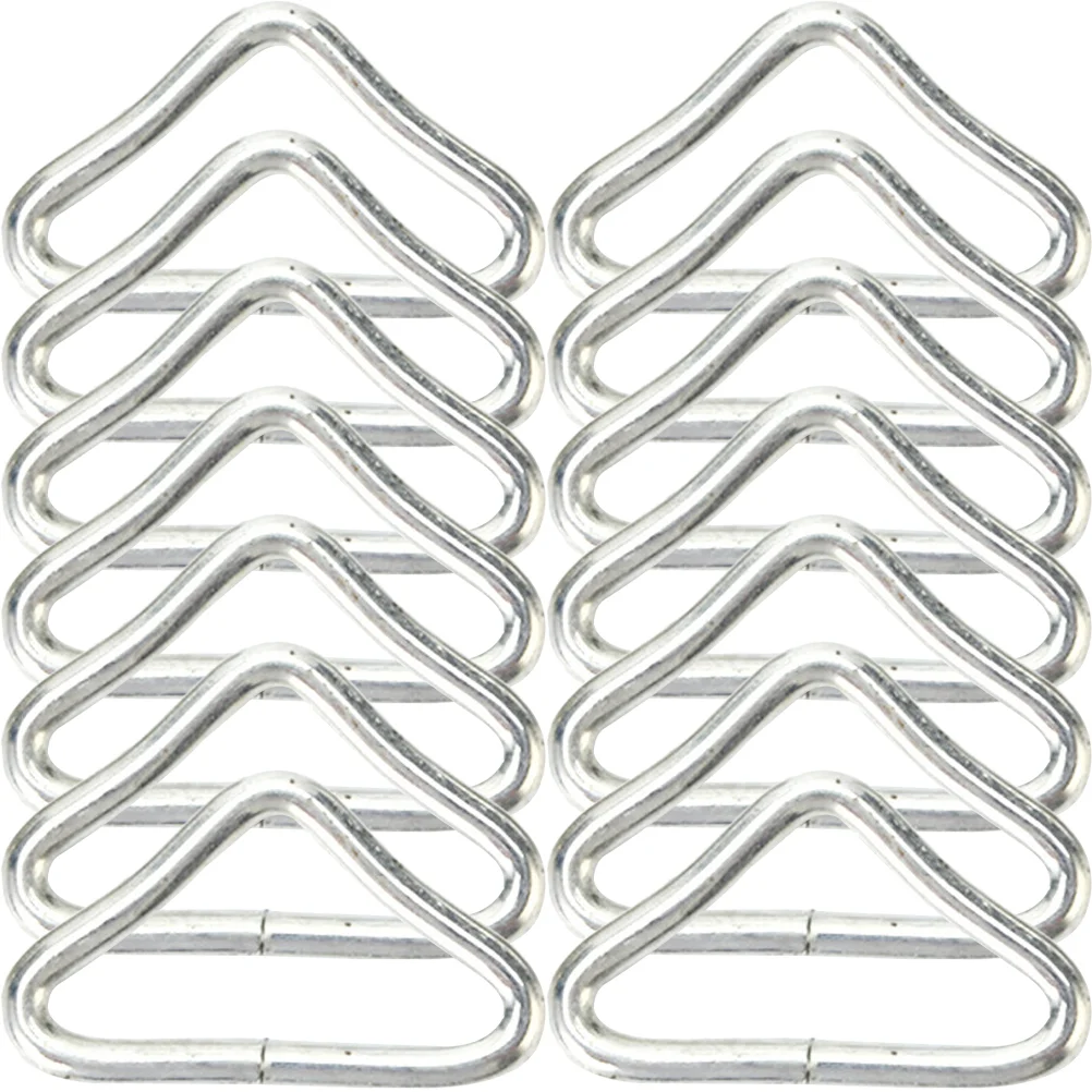 

30pcs Trampoline Buckles Portable Accessory Rings Spring Hooks Metal Straps Fitness Shaping Metal Triangle Buckles Parts