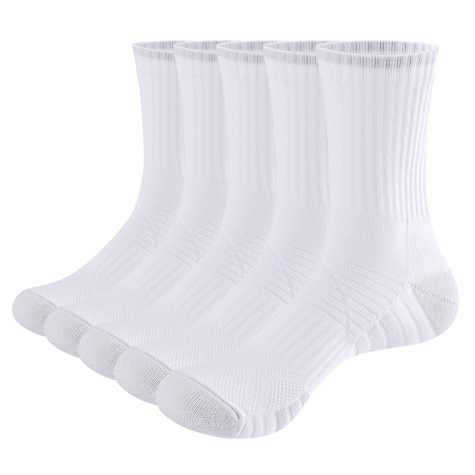 YUEDGE Womens Cotton Cushioned Crew Work Boot Hiking Thick Winter Thermal Warm Socks For Ladies 34-43 EU, 5Pairs/Pack