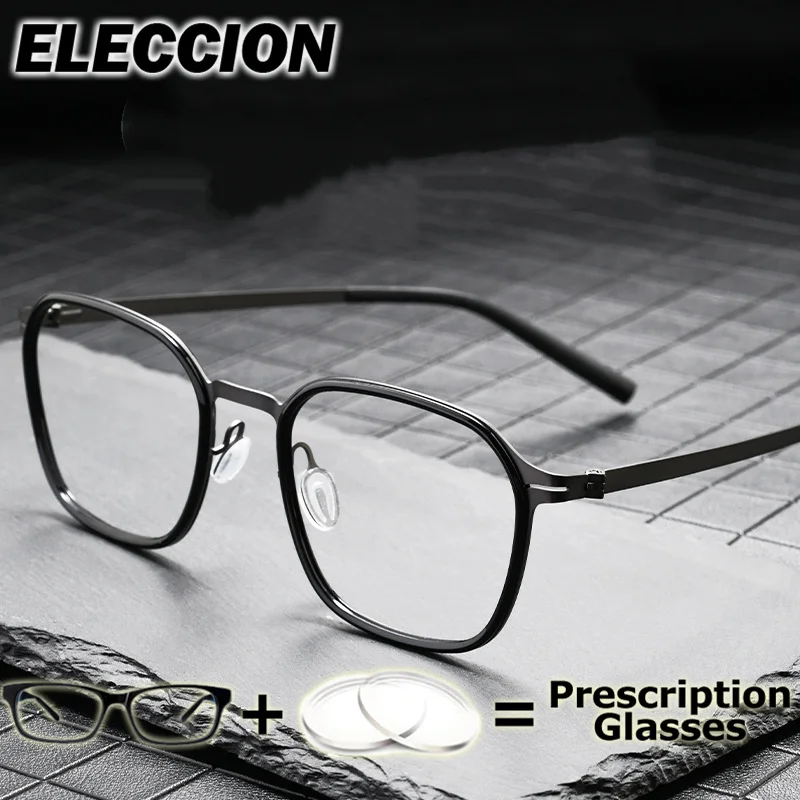 

ELECCION Prescription Glasses TR90 Super Quality Optical Eyewear Men Women Square Glasses Myopia Minus Lens Photochromic