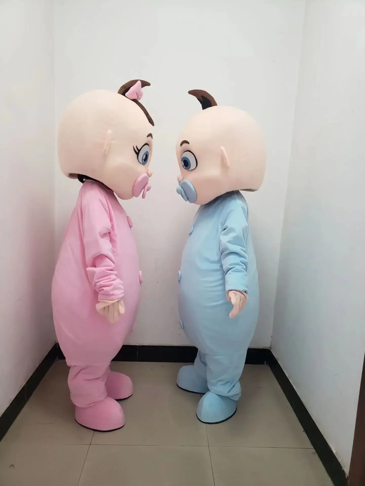 Cosplay JJ Doll Blue Baby Boy Pink Baby Girl Mascot Advertising Event Costume Fancy Dress Party Anime shows Adult Surprise props