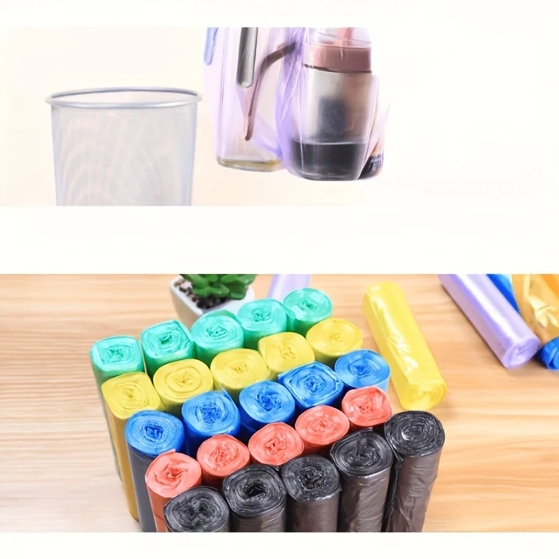 5-Rollen-Packung 60 Stück Einweg-Müllbeutel - Die perfekte Wahl für die Reinigung von Häusern, Küchen, Büros und Restaurants. – Detail 1