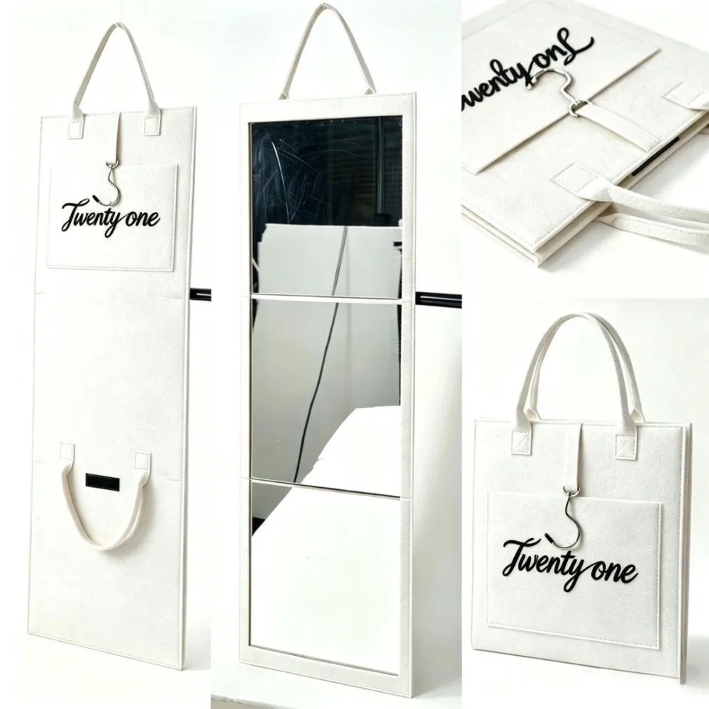 Multifunctional Foldable Full-Length Mirror Can Be Flat Can Be Stand Thoughtful Protection Portable Folding Full-Length Mirror