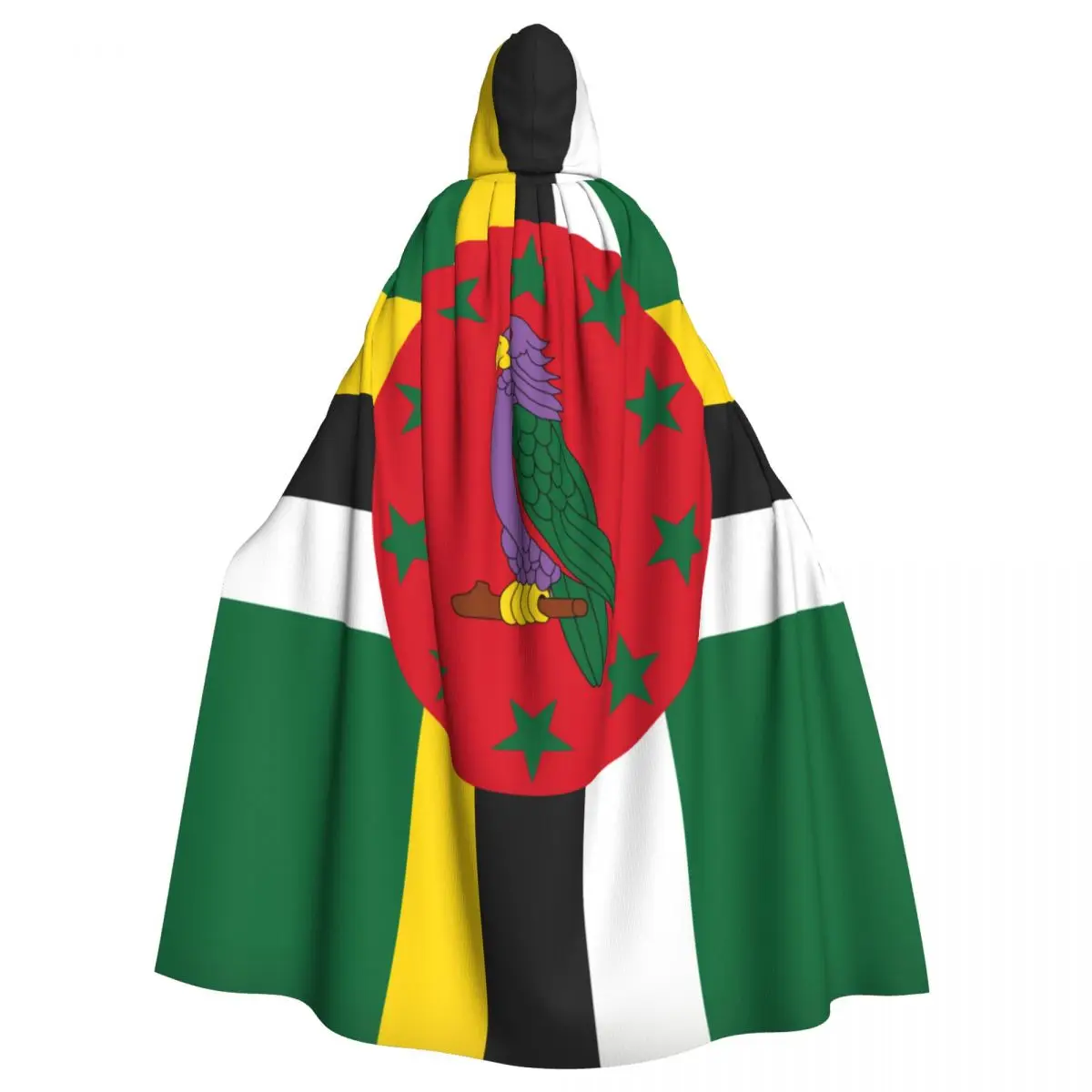 

Long Cape Cloak Flag Of Dominica Hooded Cloak Coat Hoodies Elf Purim