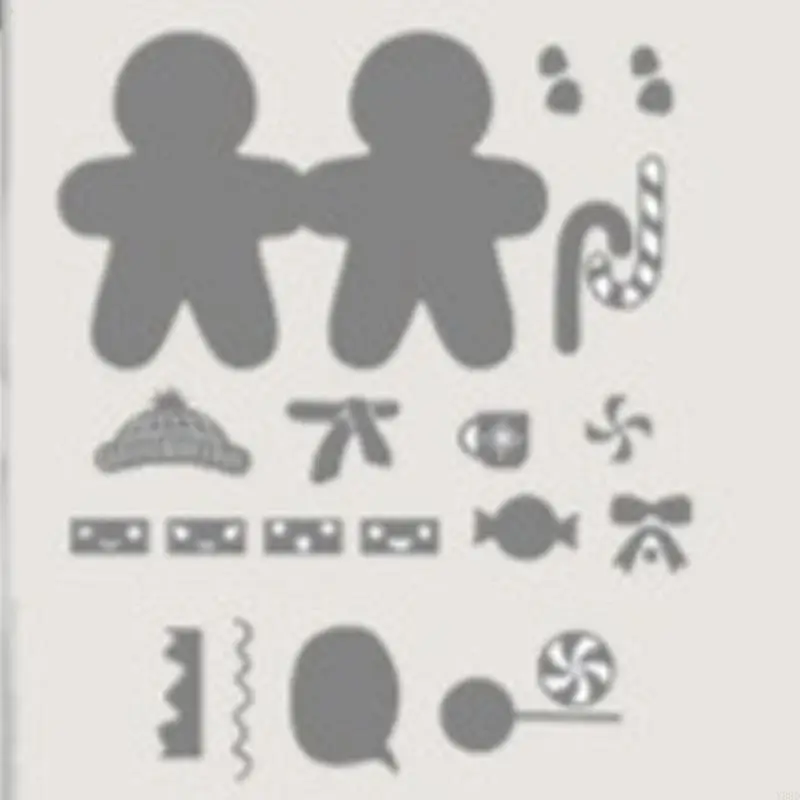 Y88D 0.8mm 두꺼운 탄소강 크리스마스 공예 DIY 휴일 프로젝트 및 스크랩북을위한 투명 실리콘 스탬프로 다이