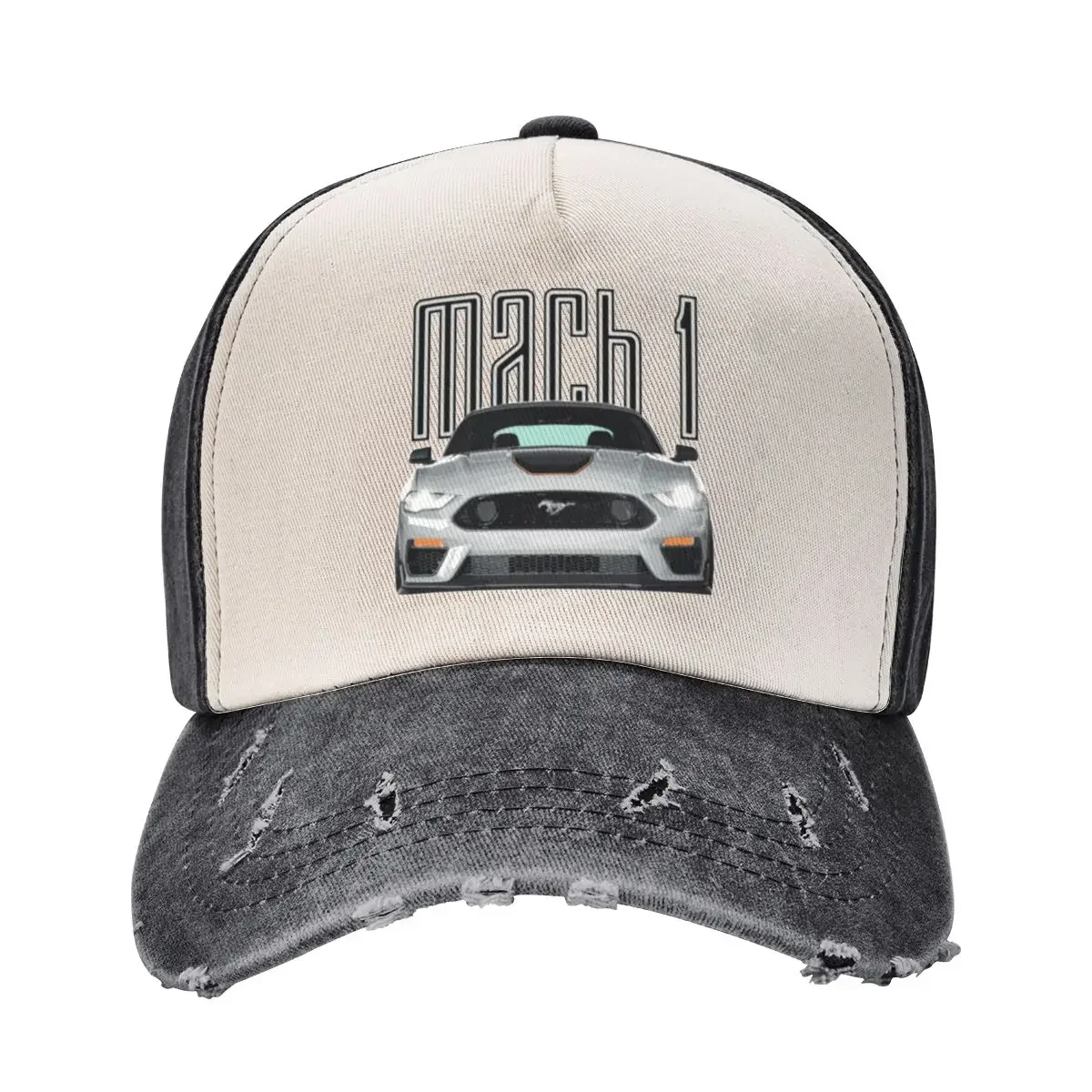 MACH 1 Mustang GT 5.0L V8 Performance Car Fighter Jet Gray STANCECap Baseball Cap Big Size Hat |-F-| New Hat Boy Women's