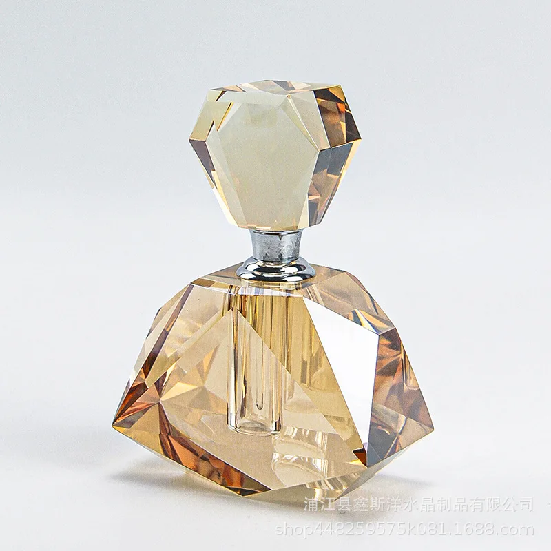 

Креативный флакон для духов из драгоценных камней и кристаллов, изысканный янтарный флакон для духов в форме бриллианта, современный прозрачный декоративный флакон-подарок