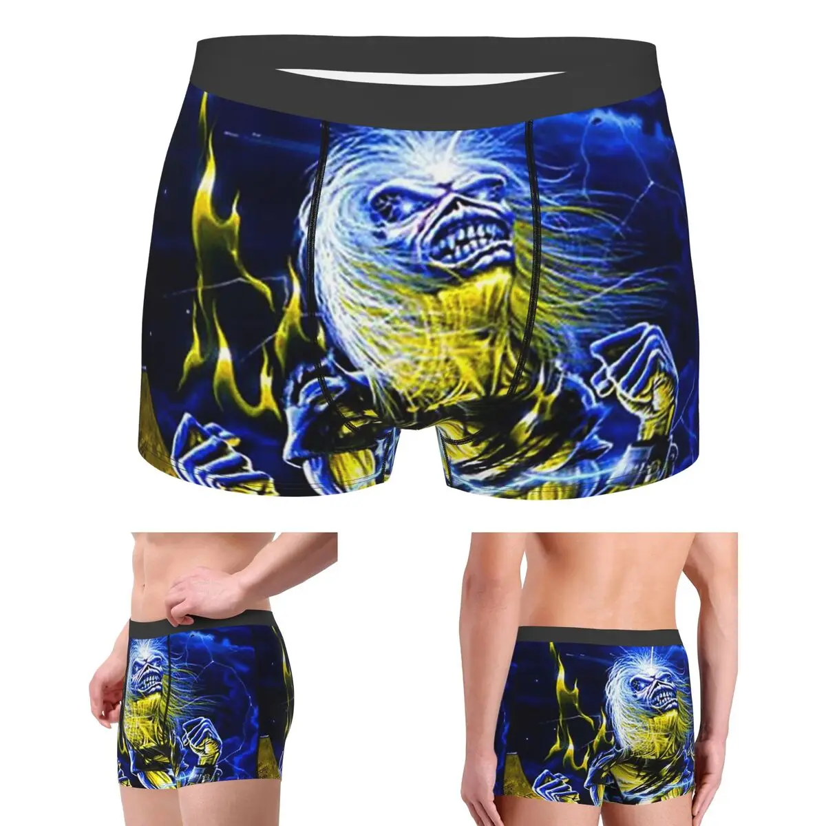 

Boxer Underpants Shorts Metal Iron Maiden Band (11) Panties Male Breathable Underwear for Homme Man Boyfriend Gift