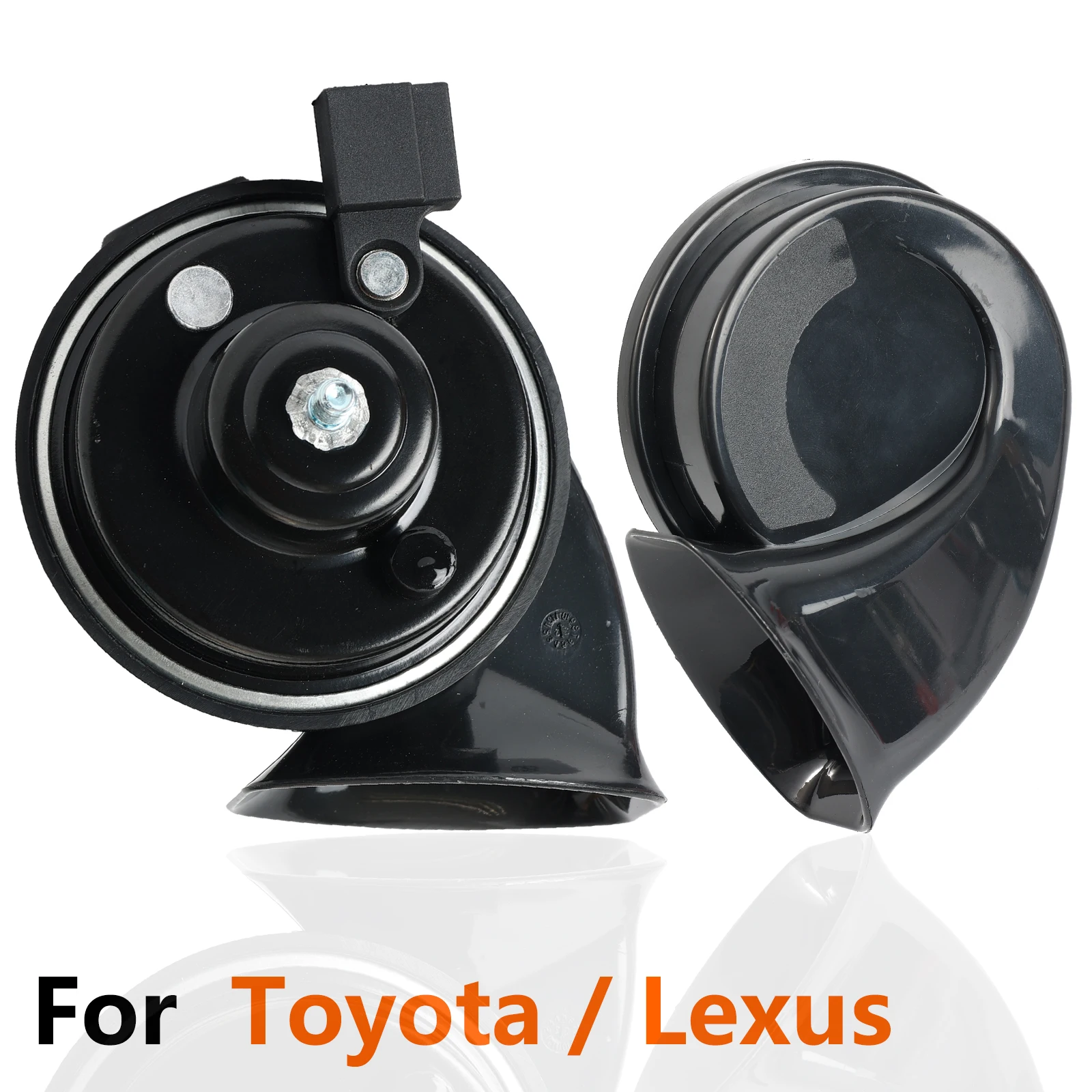 Dual Snail Horn 12V 110-125DB Waterproof High Low For Toyota Hilux Corolla Avensis C-HR Camry Highlander Land Cruiser Prius RAV4