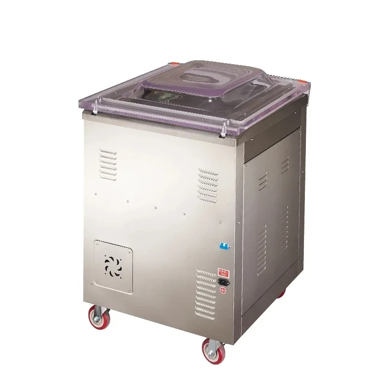 Dz600 automatic business stainless steel food single chamber dry and wet baking vacuum sealing machine food