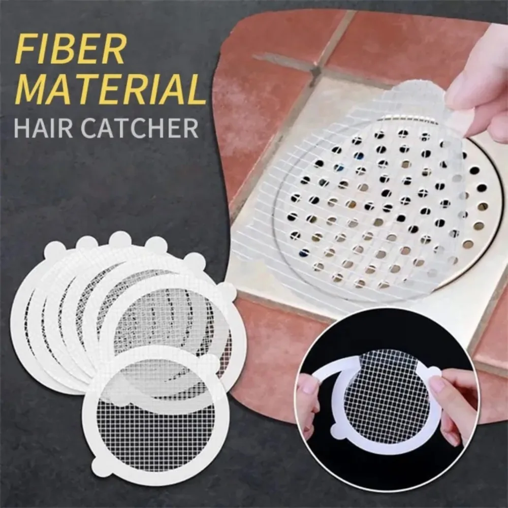 

10PCS Anti-blocking Filter Mesh Disposable Regular Floor Drain Accessories Catcher Drain Stopper Cover for Bathtub Bath Sticker